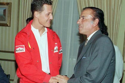 Con Schumacher en el regreso de la F1 a la Argentina el 3 de mayo de 1996