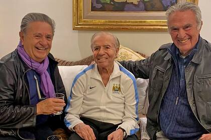 Carlos Menem junto a Eduardo Duhalde y Alberto Kohan