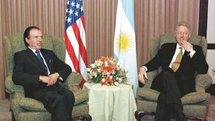 Carlos Menem y Bill Clinton.