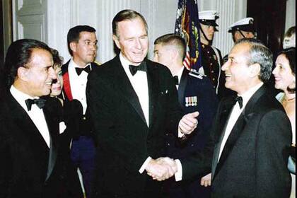 Carlos Menem y Geroge Bush, en 1991, en EEUU