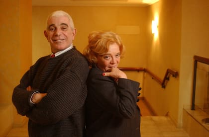 Carlos Perciavalle y Edda Díaz en 2003, cuando reinaba la paz entre ellos