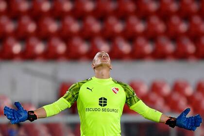 Carlos Sebastián Sosa durante el encuentro entre Independiente y Lanus.