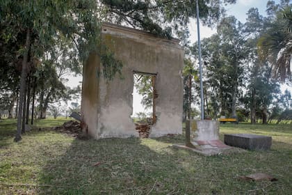 Los restos de la casa de Timote donde fue encontrado el cuerpo de Pedro Eugenio Aramburu