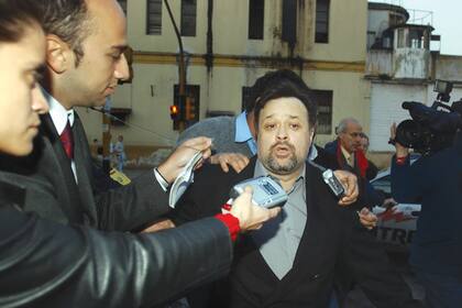 Carlos Telleldín en 2004, cuando recuperó la libertad después de estar preso en la cárcel de Villa Devoto