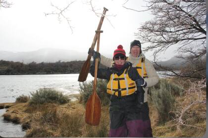 Carlos y Estela, en un viaje a Ushuaia