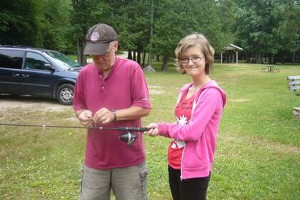 Carly Midgley compartía la pasión por la pesca con su padre (Foto gentileza Carly Midgley)