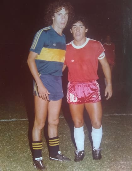 Carly Randazzo en Boca, y Diego Maradona en Argentinos Juniors