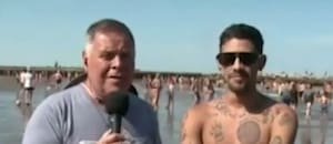 Un famoso humorista fue sorprendido por el meteotsunami mientras transmitía en vivo desde el mar