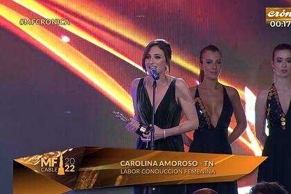 Carolina Amoroso, mejor labor en conducción femenina