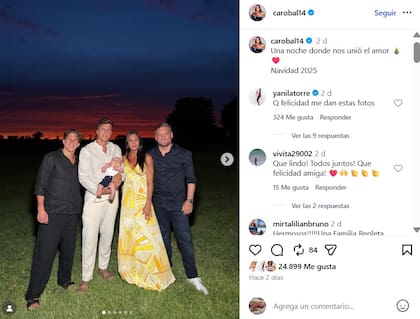 Carolina Baldini destacó la unión familiar en las Fiestas