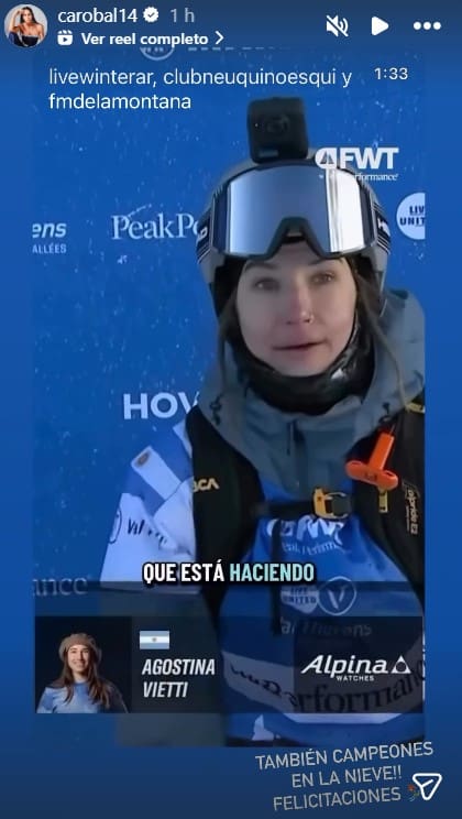 Carolina Baldini elogió a la deportista argentina