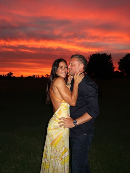 Carolina Baldini y Pablo Pereyra, su pareja