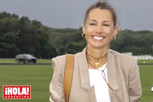 Carolina se mostró muy sonriente en todo momento