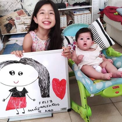 Carolina y Emma, las hijas de Lorena.