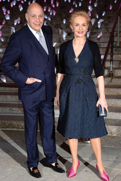Carolina y Reinaldo Herrera en una fiesta de Vanity Fair, celebrada en Nueva York el 16 de abril de 2013.