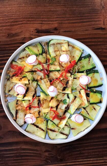 Carpaccio de zucchinis en Jerónimo.
