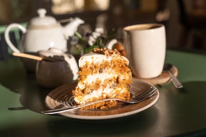 Carrot cake en la Casa de Té Folly en La Cumbre.