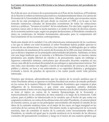 Carta de Ciencias Económicas