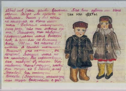 Carta enviada por dos hermanitos a su madre, prisionera en Alzhir.