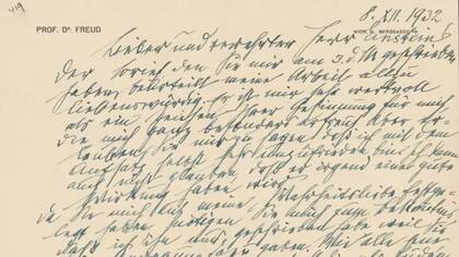 Carta escrita a mano por Einstein