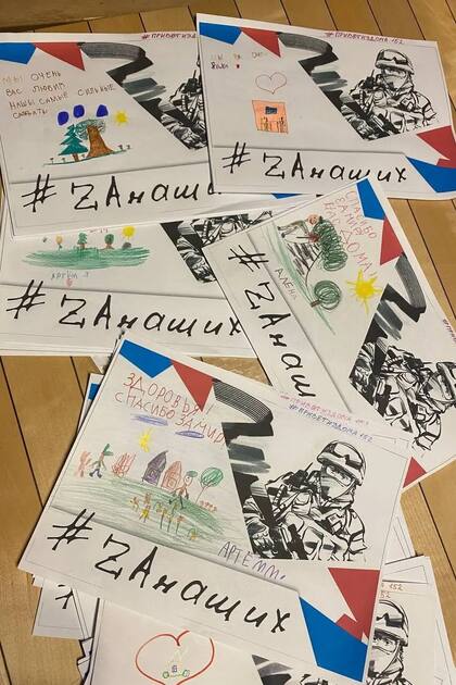 Cartas para los soldados rusos en el frente