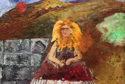 "Frida en llamas", una de las pinturas que dan por desaparecida