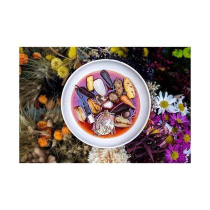 Casa Cavia y uno de sus platos pintorescos / Facebook