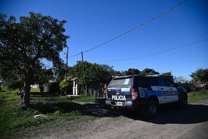 Casa de Laudelina, la tía de Loan, con custodia de la Polícia Federal Argentina en 9 de julio, Corrientes