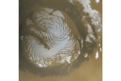 Casquete polar norte del planeta Marte