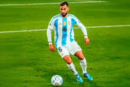 Castellanos, con la camiseta de la selección argentina