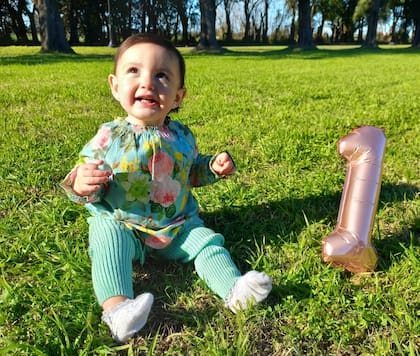 Catalina, el día de su primer cumple.