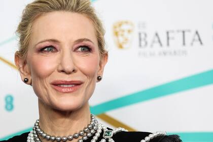 Cate Blanchett, en Londres, antes de ganar el pasado domingo el Bafta 2023 por Tár 