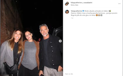 Catherine Fulop y Oba Sabatini viajaron a Italia para recibir a su nieta (Foto: Captura Instagram/@fulopcatherine)