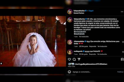 Cathy Fulop celebró el casamiento de su hija (Foto Instagram @fulopcatherine)