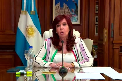 Cristina Kirchner, cuando declaró en la causa Vialidad, en septiembre de 2022