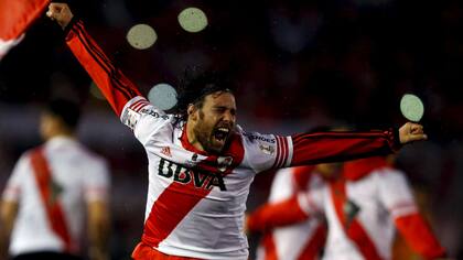 Cavenaghi emocionado la noche en que River ganó la Copa Libertadores 2015