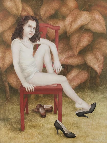 Figura: Niña, de Alicia Carletti Esta ninfa identifica a la inolvidable creadora de "Alicias en el país de las maravillas" y otros personajes de la literatura infantil, que falleció en julio pasado