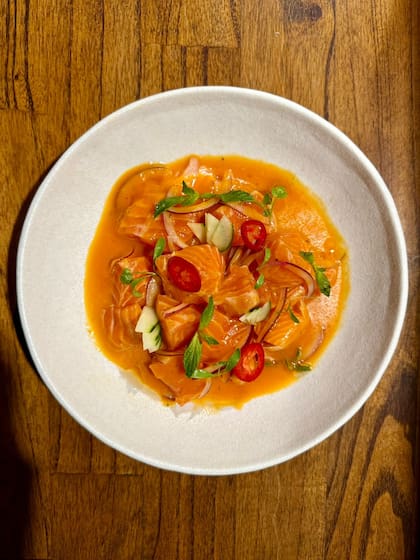 Cebiche de trucha patagónica en La Mar