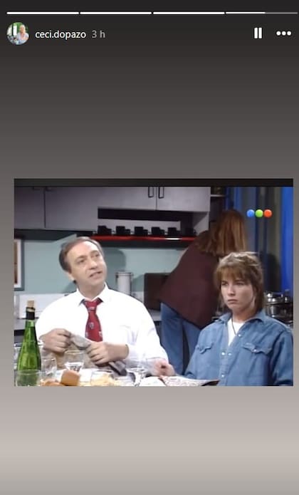 Cecilia Dopaz publicó también una imagen de cuando compartió elenco con Luis Brandoni en Mi Cuñado, serie de Telefe