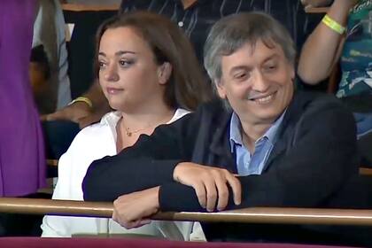 Cecilia Moreau y Máximo Kirchner en el Teatro Argentino de La Plata