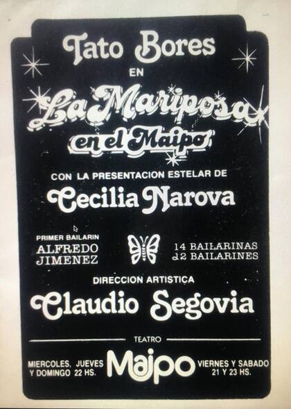 Cecilia Narova reemplazó a Nélida Lobato cuando, aquella gran vedette atravesó una enfermedad terminal