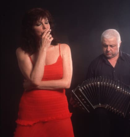 Cecilia Rossetto y Daniel Binelli en Rojo tango, espectáculo que se presentó con gran éxito en Bogotá