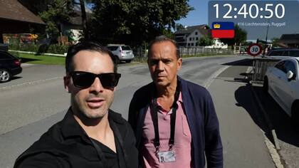 Cédric Waldburger y Rainer-Marc Frey estuvieron en 30 países en 24 horas y batieron record