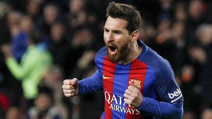Celebra Messi; fue su 26° gol de tiro libre en Barcelona