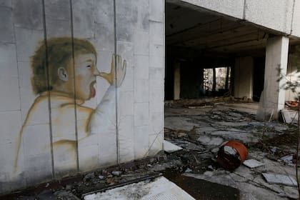 Un mural en la ciudad abandonada de Pripyat