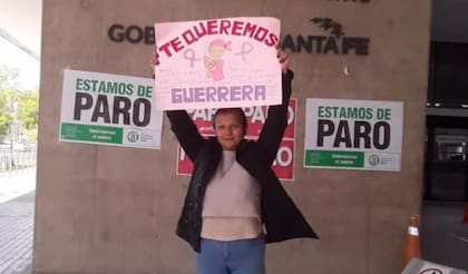 Celebrando la última quimio.