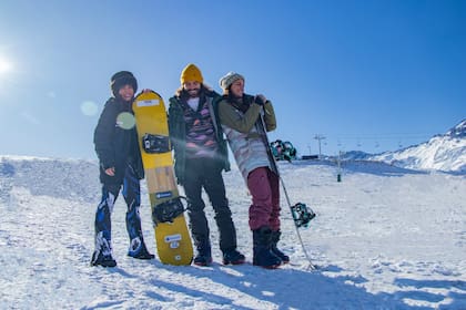 Celeste Cid, Benja Alfonso y la actriz italiana Linda Morselli.