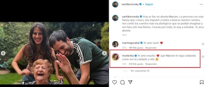 Celeste Cid se sumó a la despedida de Myriam