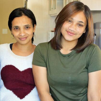 Celeste Nurse (izq) y su segunda hija, Cassidy