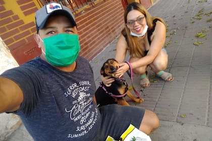 Celeste, Orlando y Zorrita, en plena despedida.